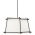 Hinkley Lighting Tress 4 Light 21" Wide Pendant with Fabric Shade Iron Ore