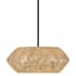 Hinkley Lighting Luca 3 Light 21" Wide Lisa McDennon Pendant / Semi-Flush Ceiling Fixture with Woven Drum Shade Black / Camel
