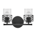 Hinkley Lighting Della 2 Light 15" Wide Bathroom Vanity Light with Clear Glass Shades Black