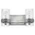 Hinkley Lighting Nevis 2 Light 14" Wide Bathroom Vanity Light with Seedy Glass Polished Nickel