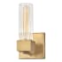 Hinkley Lighting Xander 1 Light 10" Tall Bathroom Sconce with Clear Ribbed Glass Heritage Brass