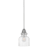 Hinkley Lighting Academy 1 Light 6-1/2" Wide Mini Pendant with Seedy Glass English Nickel