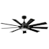 Hinkley Lighting Turbine 60" 9 Blade Smart LED Indoor / Outdoor Ceiling Fan with HIRO Control Matte Black / Matte Black