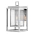 Hinkley Lighting Republic 1 Light 12" Tall Coastal Elements Outdoor Wall Sconce with LED Bulb Included Satin Nickel
