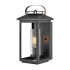 Hinkley Lighting Atwater 120v 1 Light 18" Tall Coastal Elements Outdoor Wall Sconce with Clear Seedy Glass Black