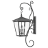 Hinkley Lighting Trellis 4 Light 52" Tall Outdoor Wall Sconce with Scroll and LED Bulbs Included Aged Zinc