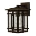 Hinkley Lighting Tucker 1 Light 12" Lantern Wall Sconce with Clear Seedy Glass Shade Oil Rubbed Bronze