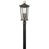 Hinkley Lighting Bromley 12v 10.5w 3 Light 23" Tall Single Head Post Light with LED Bulbs Included Oil Rubbed Bronze