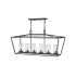 Hinkley Lighting Alford Place 12v 21w 6 Light 40" Wide Open Air LED Outdoor Taper Candle Linear Chandelier Museum Black