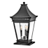 Hinkley Lighting Chapel Hill 3 Light 24" Tall Post Light Museum Black