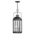 Hinkley Lighting Fitzgerald 9" Wide Outdoor Mixed Metal Taper Candle Single Pendant Textured Black