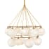 Hinkley Lighting Skye 18 Light 53" Wide Chandelier with Glass Shades Heritage Brass / Cased Opal