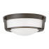 Hinkley Lighting Hathaway 2 Light 13" Wide Flush Mount Bowl Ceiling Fixture Olde Bronze / White
