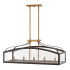 Hinkley Lighting Clarendon 5 Light 36" Wide Chandelier with Clear Glass Panels Bronze