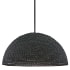 Hinkley Lighting Dalia 3 Light 35" Wide Wood Pendant with Beaded Shade Black