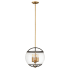 Hinkley Lighting Calvin 4 Light 15" Wide Pendant Black / Heritage Brass