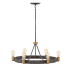 Hinkley Lighting Silas 6 Light 29" Wide Ring Chandelier Aged Zinc / Heritage Brass