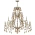 Hinkley Lighting Carlton 21 Light 3 Tier Candle Style Crystal Chandelier Silver Leaf