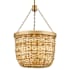 Hinkley Lighting Sanibel 3 Light 16" Wide LED Pendant with Woven Paper Shade Lacquered Brass / Natural
