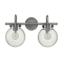 Hinkley Lighting Congress 2 Light 19" Wide Bathroom Vanity Light with Clear Globe Shades Antique Nickel