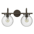 Hinkley Lighting Congress 2 Light 19" Wide Bathroom Vanity Light with Clear Globe Shades Oil Rubbed Bronze