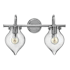 Hinkley Lighting 2 Light 19.25" Width Bathroom Vanity Light with Clear Teardrop Shade from the Congress Collection Chrome