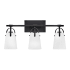 Hinkley Lighting Foster 3 Light 23" Wide Vanity Light with Etched Opal Glass Black