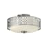 Hinkley Lighting 3 Light Indoor Semi-Flush Ceiling Fixture from the Jules Collection Brushed Nickel