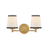 Hinkley Lighting Sonia 2 Light 16" Wide Vanity Light Lacquered Brass / Off-White