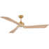 Hinkley Lighting Sculpt 60" 3 Blade Indoor / Outdoor Smart LED Ceiling Fan with HIRO Control Heritage Brass / Natural