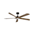 Hinkley Lighting Layton 58" 5 Blade Indoor Smart LED Ceiling Fan Matte Black / Driftwood