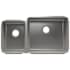 Home Refinements by Julien Classic 35-1/2" x 19-1/2" Undermount Double Basin Stainless Steel Kitchen Sink with 35/65 Basin Split Stainless Steel