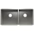 Home Refinements by Julien Urbanedge 35-1/2" x 17-1/2" Undermount Double Basin Stainless Steel Kitchen Sink with 55/45 Basin Split Stainless Steel