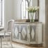 Hooker Furniture Saint Germain 72" Wide Harlequin Sideboard Dining Server from the Boheme Collection Whitewash / Merino Blue