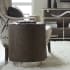 Hooker Furniture Storia 20" Round Urban Casual Round End Table with Nickel Trim Medium Rubberwood