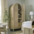 Hooker Furniture Surfrider 40" Wide Coastal Luxury Rattan Door Arched Top Wardrobe Armoire Driftwood