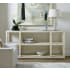 Hooker Furniture Cascade 76" Wide Narrow Profile Casual Luxury Entry Console Sofa Table with Burlap Accent Pebble Beach Burlap