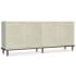 Hooker Furniture 76" Wide Poplar Media Center from the Corinth Collection Creamy White Capiz