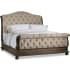 Hooker Furniture Rhapsody California King Solid Hardwood Frame Upholstered Tufted Bed Rustic Walnut