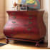 Hooker Furniture 44 Inch Wide 5 Drawer Hardwood Dresser Distressed Red
