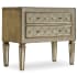 Hooker Furniture Sanctuary 34" Wide 2 Drawer Wood, Metal Dresser with Wallpaper Interior Silver Leaf / Medium Wood