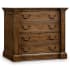 Hooker Furniture Archivist 36" Wide 2 Drawer Pecan Veneer Filing Cabinet Dark Wood / Bronze