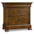 Hooker Furniture Archivist 32" Wide Pecky Pecan Veneer Nightstand Dark Wood / Bronze