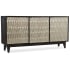 Hooker Furniture 69" Wide 3 Drawer Mango Wood Accent Cabinet from the Shimmer Collection Charcoal / German Silver