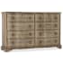 Hooker Furniture Adante 68-3/4" Wide 8 Drawer Poplar Wood Dresser from the Boheme Collection Antique Milk