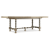 Hooker Furniture Ciao Bella 120" Long Rustic Italian Trestle Style Dining Table Comedor with (2) 18" Leaves Worn Gray / Distressed Natural