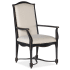 Hooker Furniture Ciao Bella 26" Wide Arm Fabric Dining Chair Tuscan Cream / Black