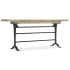 Hooker Furniture Ciao 72" Wide Poplar Top Metal Console Table Distressed Black / Flaked Cream