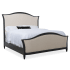 Hooker Furniture Ciao Bella Queen Size Upholstered Bed with Nailhead Trim Tuscan Cream / Black
