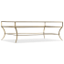 Hooker Furniture 5846-80 52" Wide Glass Top Iron Coffee Table Gold